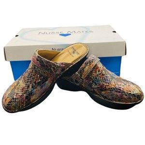 NURSE MATES GALA 256259 PILLOW TOP WOMEN'S SLIP RESISTANT NURSING CLOGS SZ 6.5